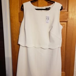 ROZ & ALI from Dress Barn cream dress. Size 16W. New with tags.